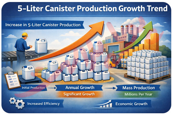 روند رشد گالن های 5 لیتری