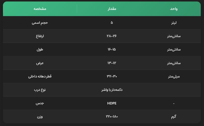 گالن 5 لیتری
